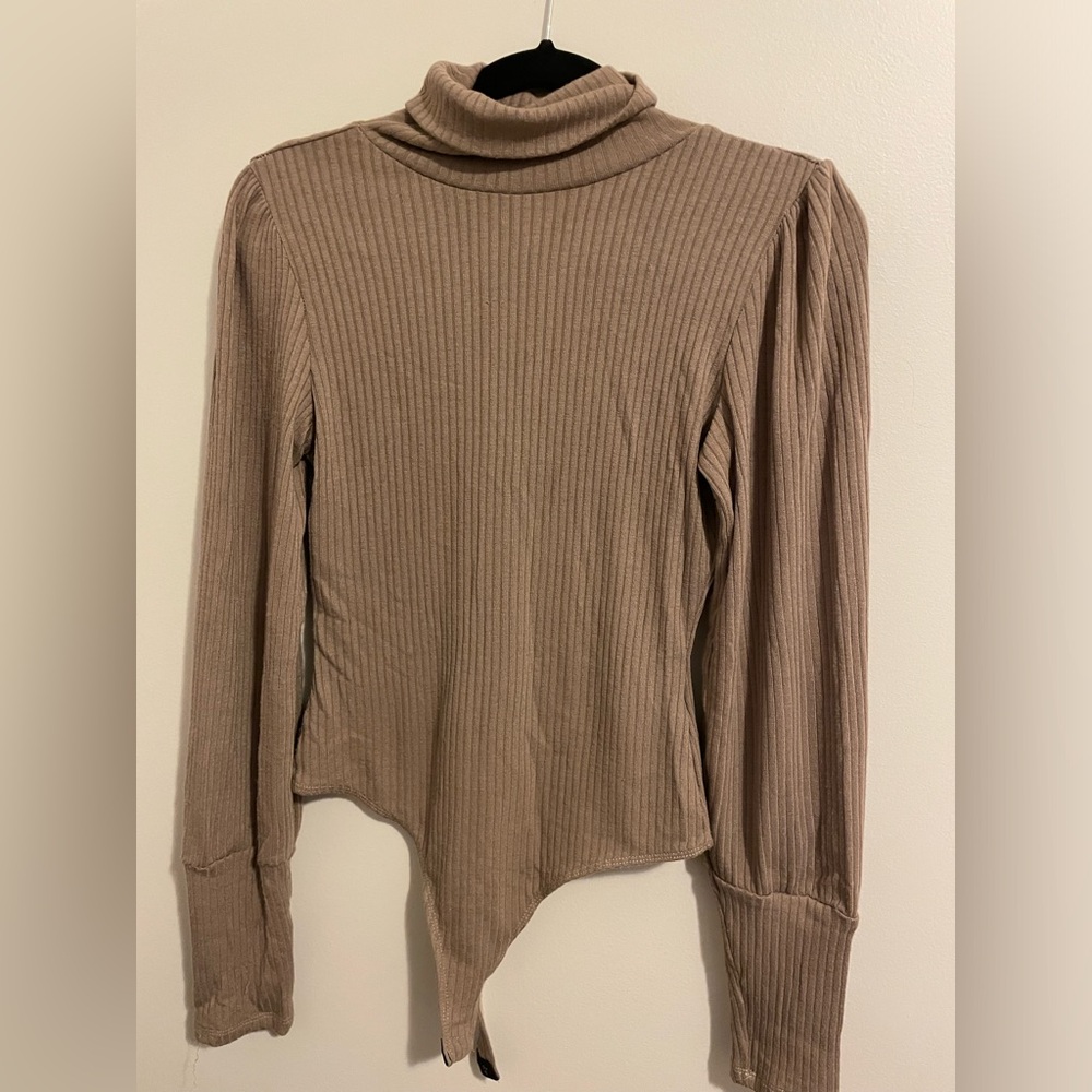 Long-sleeve turtleneck bodysuit